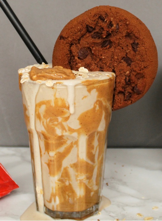 Vitamina com pasta de amendoim para ganhar massa muscular