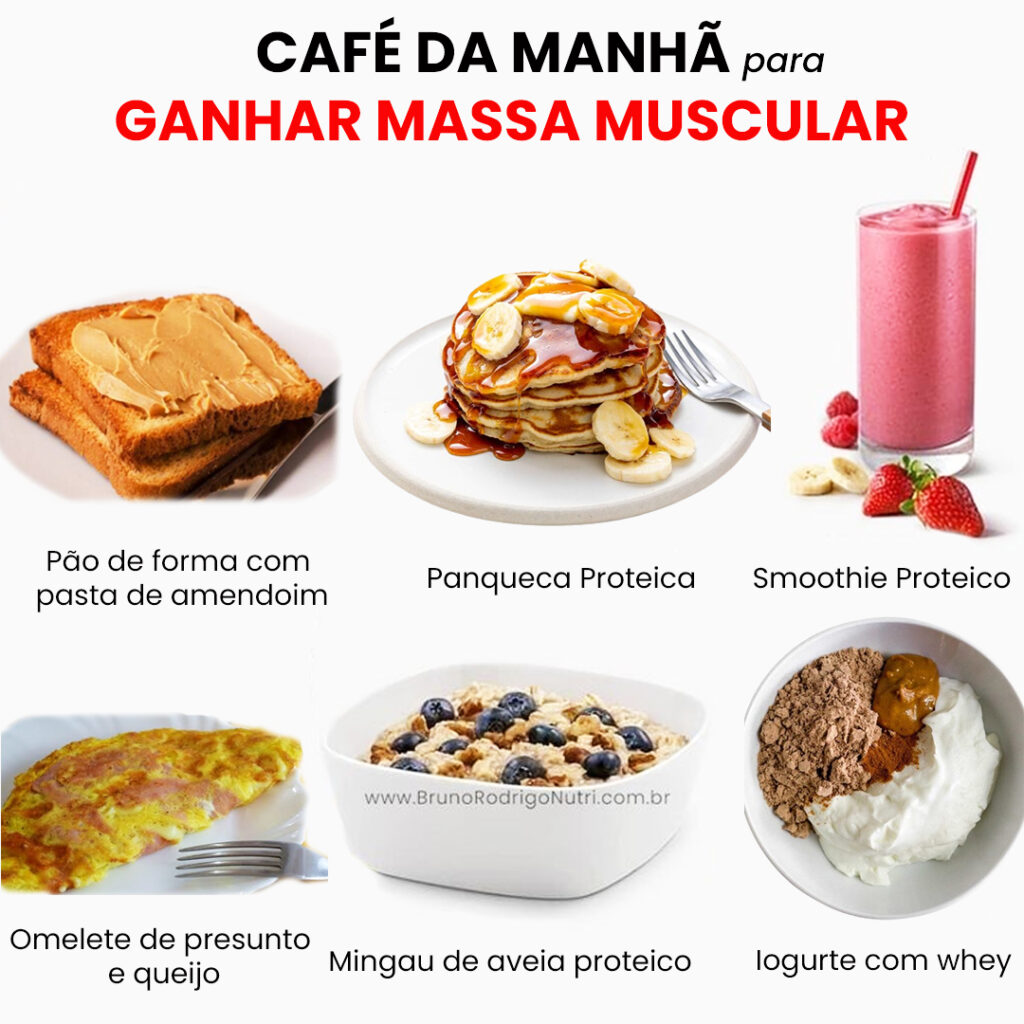 6 opções de café da manhã para ganhar massa muscular